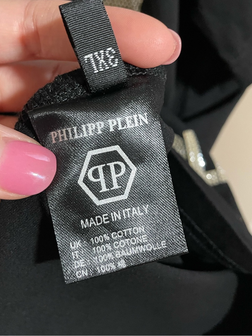 Philipp Plein Men’s Black Logo Crystal T-Shirt NEW - Picture 9 of 11